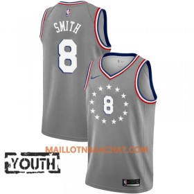 Maillot NBA Philadelphia 76ers Zhaire Smith 8 2018-19 Nike City Edition Gris Swingman - Enfant